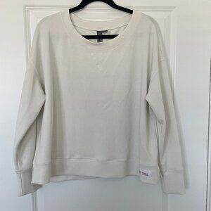 Sweaty Betty White Summer Sand Wash Pullover - Size 8